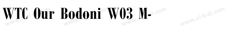 WTC Our Bodoni W03 M字体转换